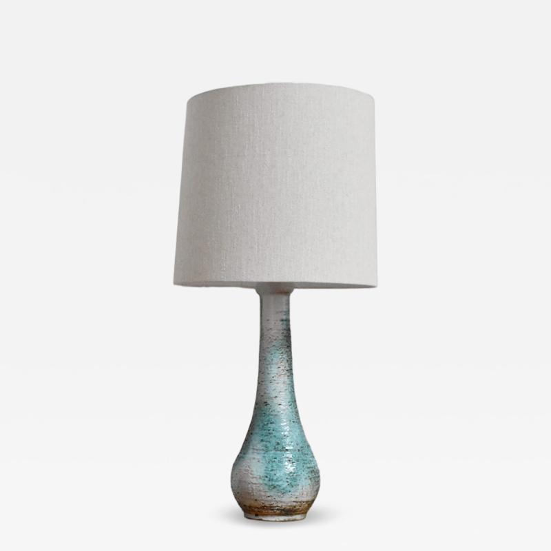Turquoise and white lamp France 1960s 