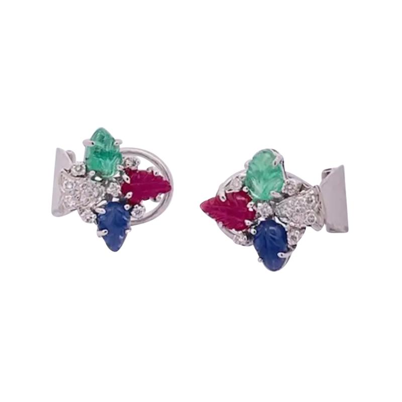 Tutti Frutti Earrings 18k White Gold