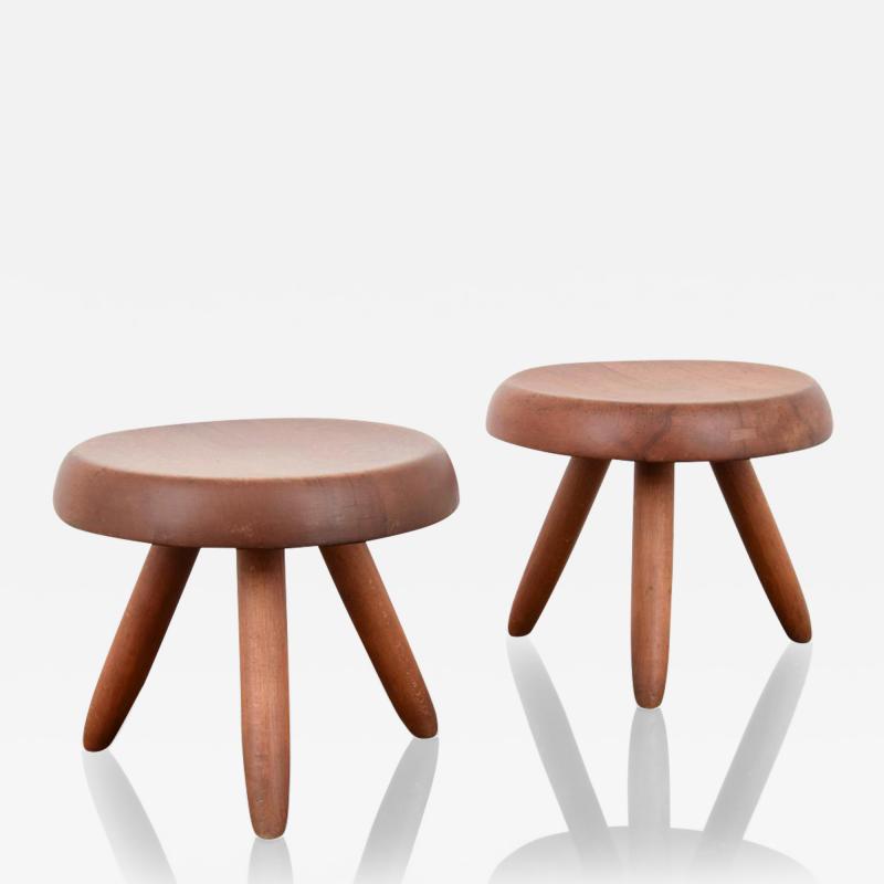 Two 2 Charlotte Perriand Low Stools