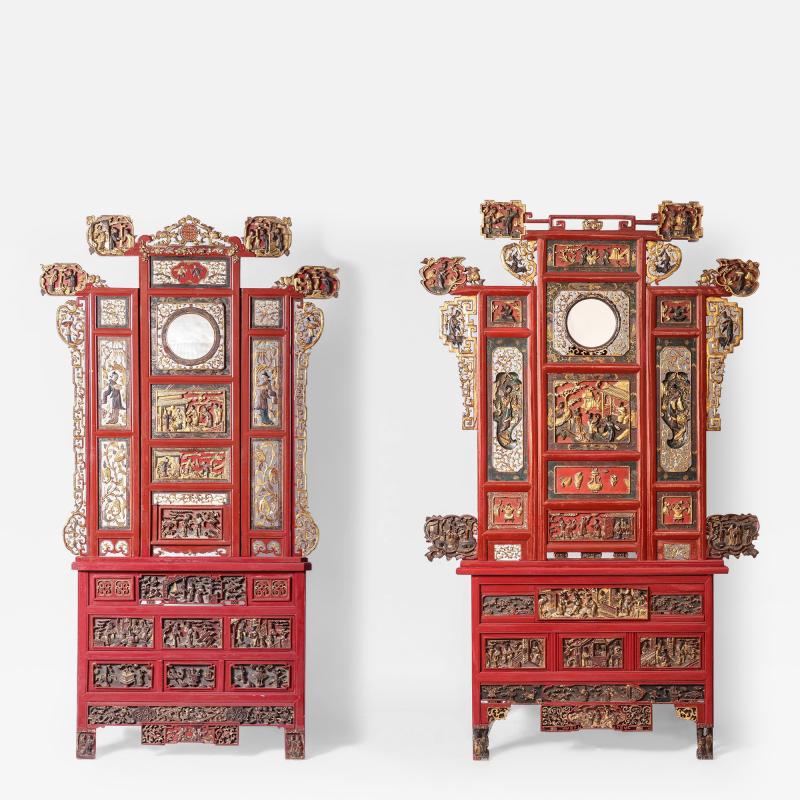 Two Chinese panels late 19th century Peoples Republic of China circa 1880