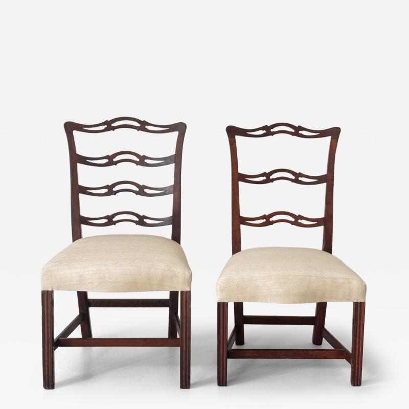 Two Chippendale style side chairs United States mid to late 18th century