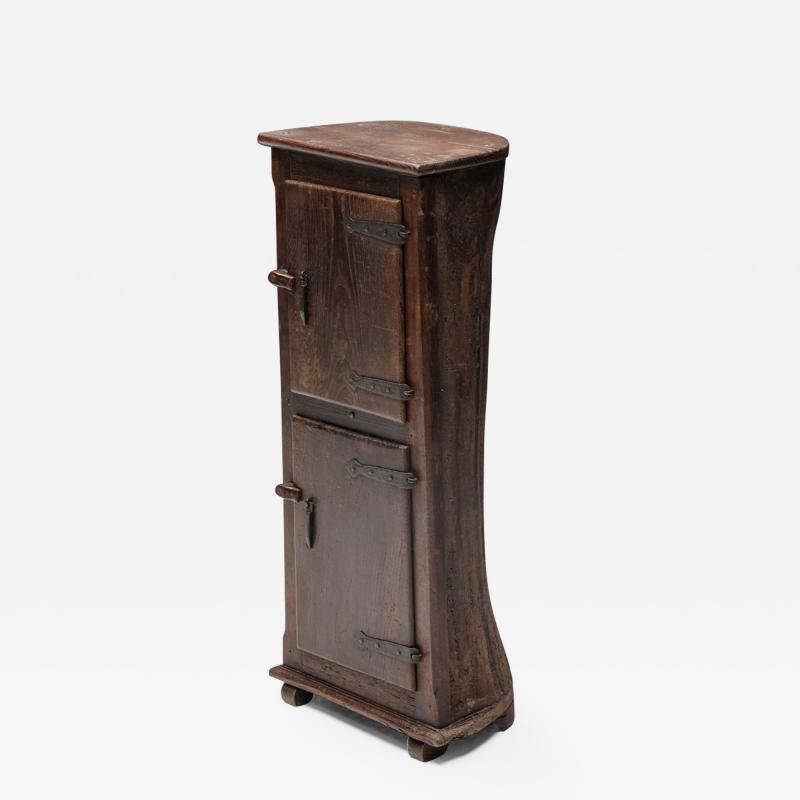 Two Doors Cupboard in Solid Chestnut Early 20th Century