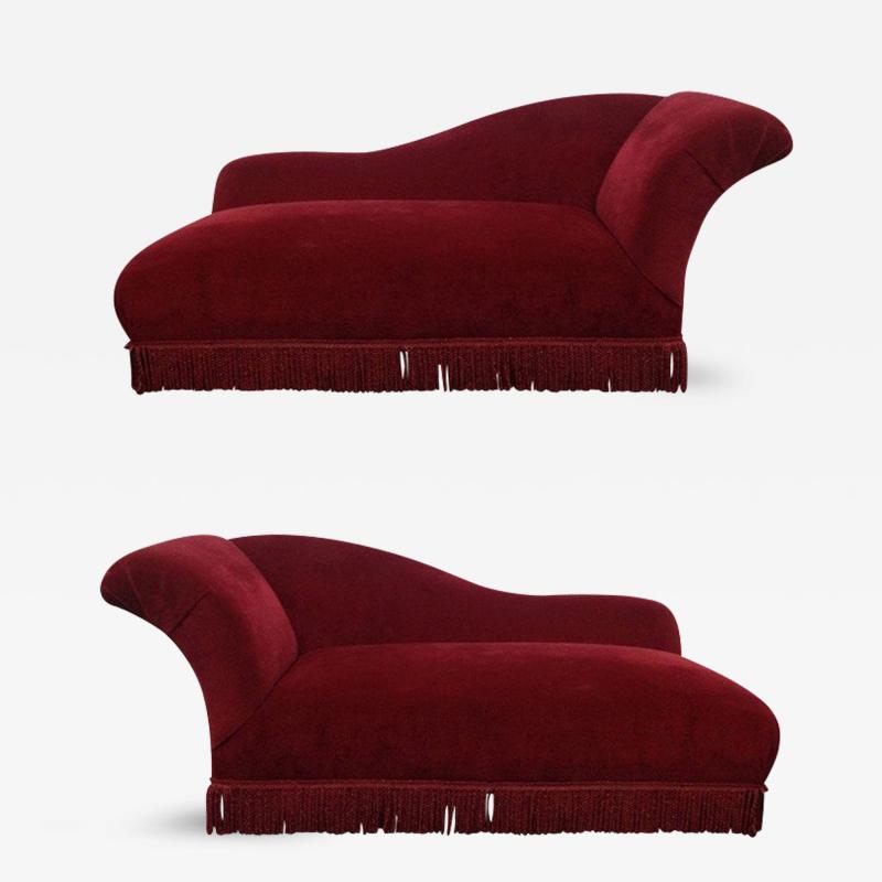 Two French Art Deco Chaise Lounges