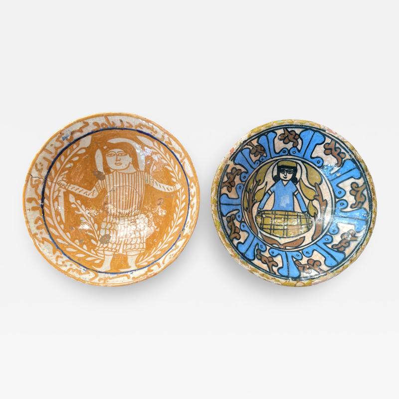 Two Islamic Nishapur Glazed Pottery Bowls