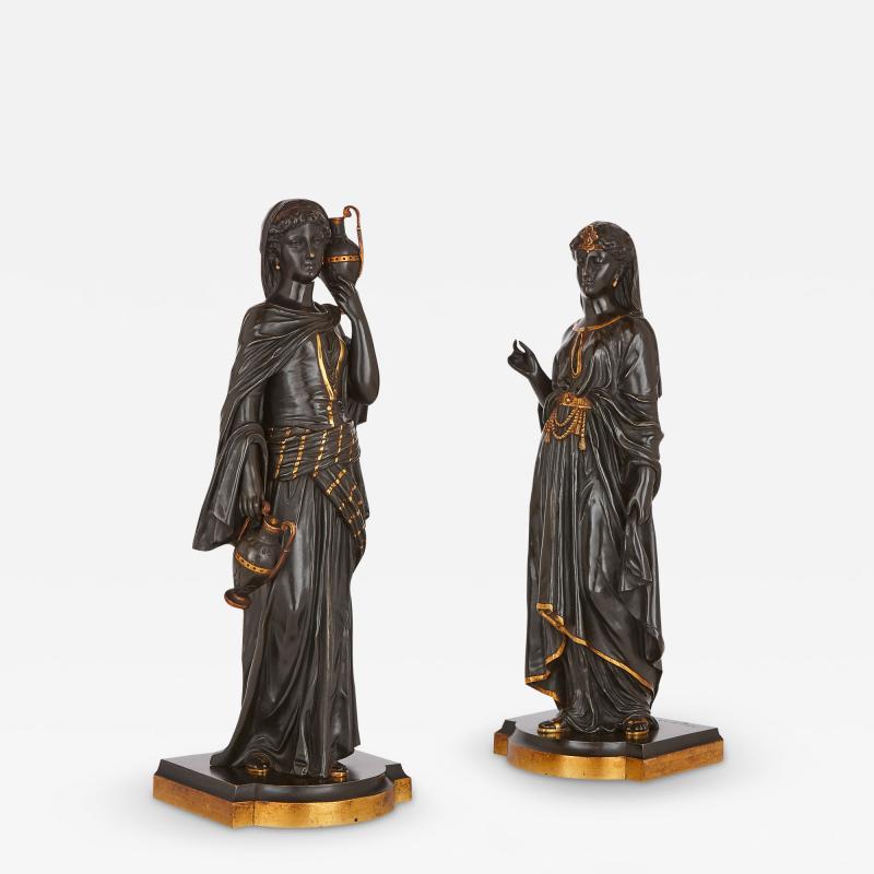 Two Orientalist gilt and patinated bronze sculptures after Bergman