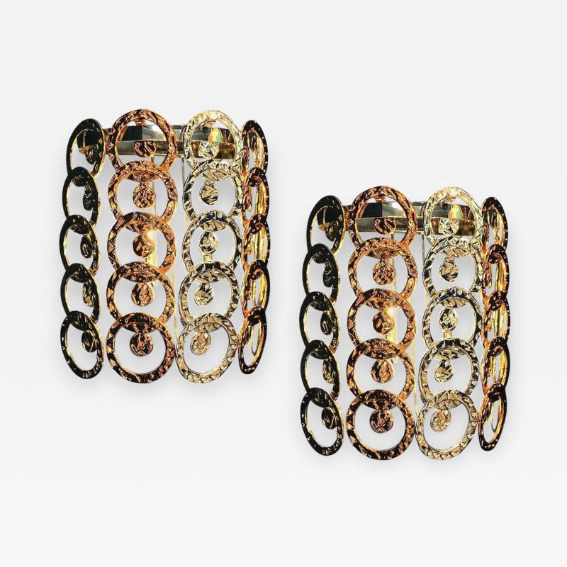 Two Pairs of Design Murano Glass Giogali Sconces