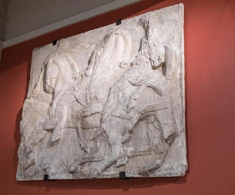 Two Plaster Cast Reliefs from the Frieze of the Parthenon, Late 19th ...