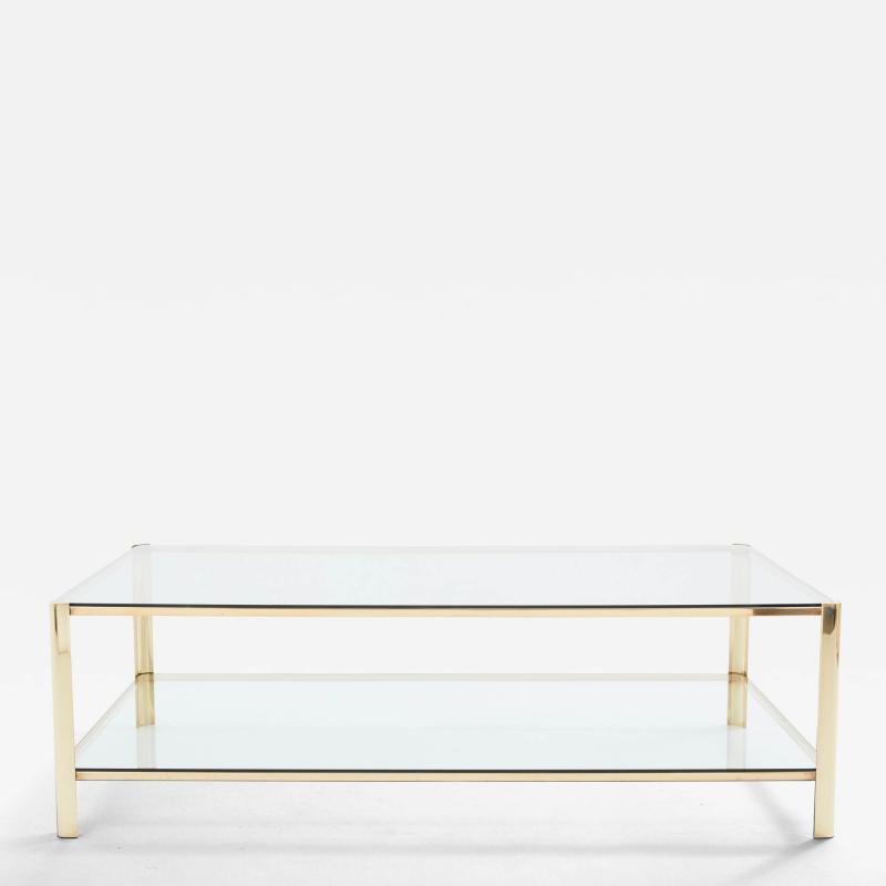 Two tier Bronze coffee table by Jacques Quinet for Broncz 1960s