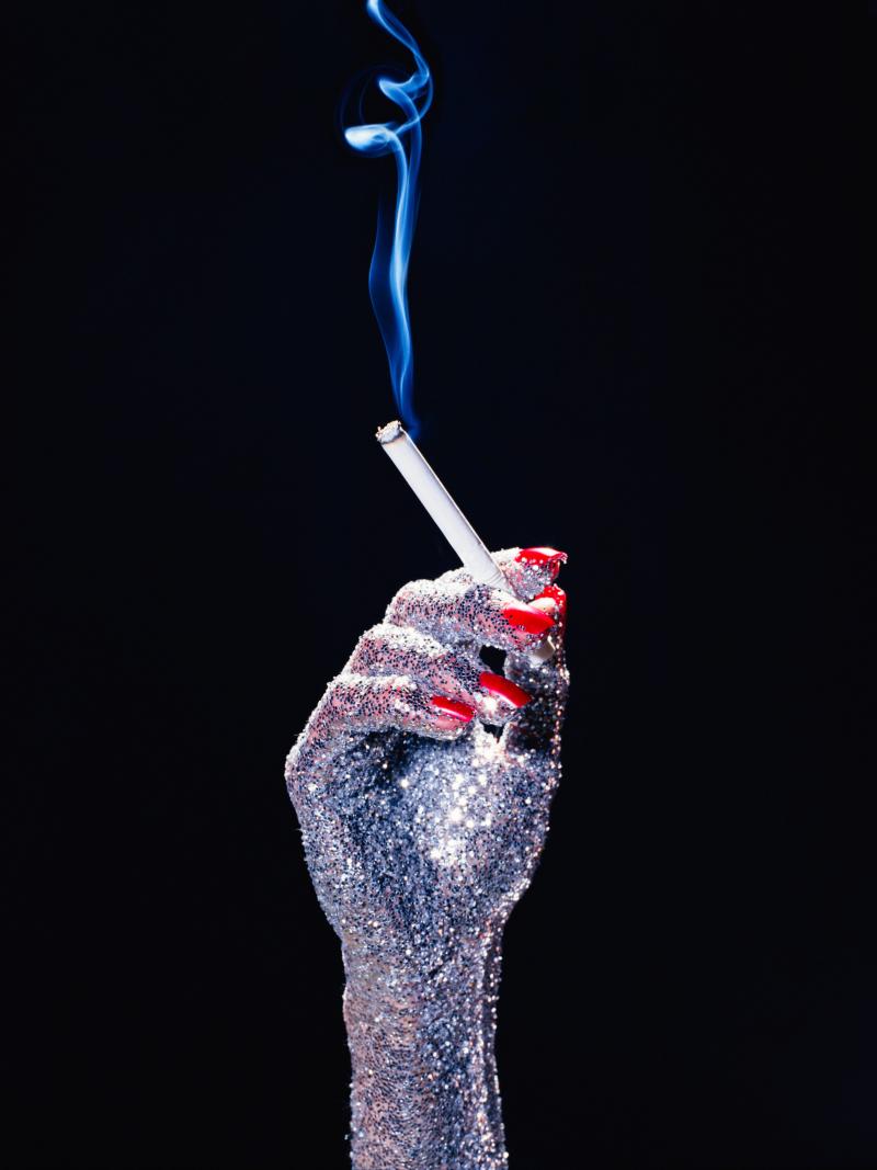 Tyler Shields Glitter Hand