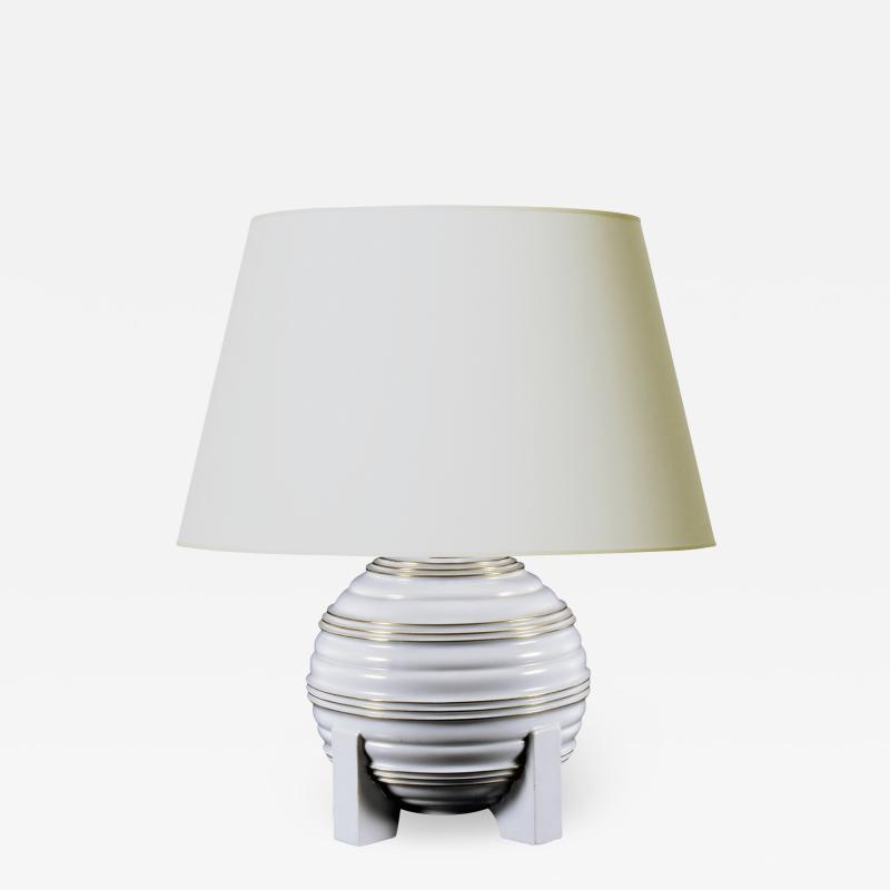 Tyra Lundgren Art Deco Table Lamp in Porcelain by Tyra Lundgren for Rorstrand