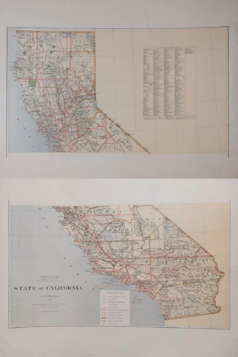 UNITED STATES GENERAL LAND OFFICE CHARLES ROESER STATE OF CALIFORNIA 1876