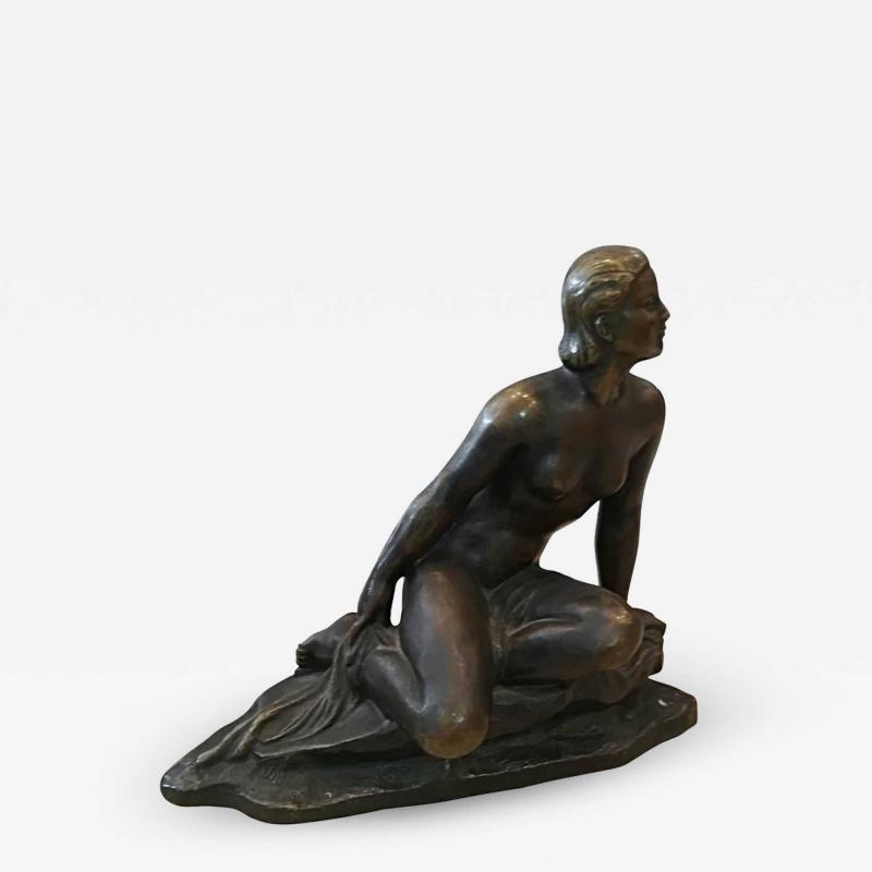 Ugo Cipriani Art Deco Ugo Cipriani Bronze Sculpture circa 1930