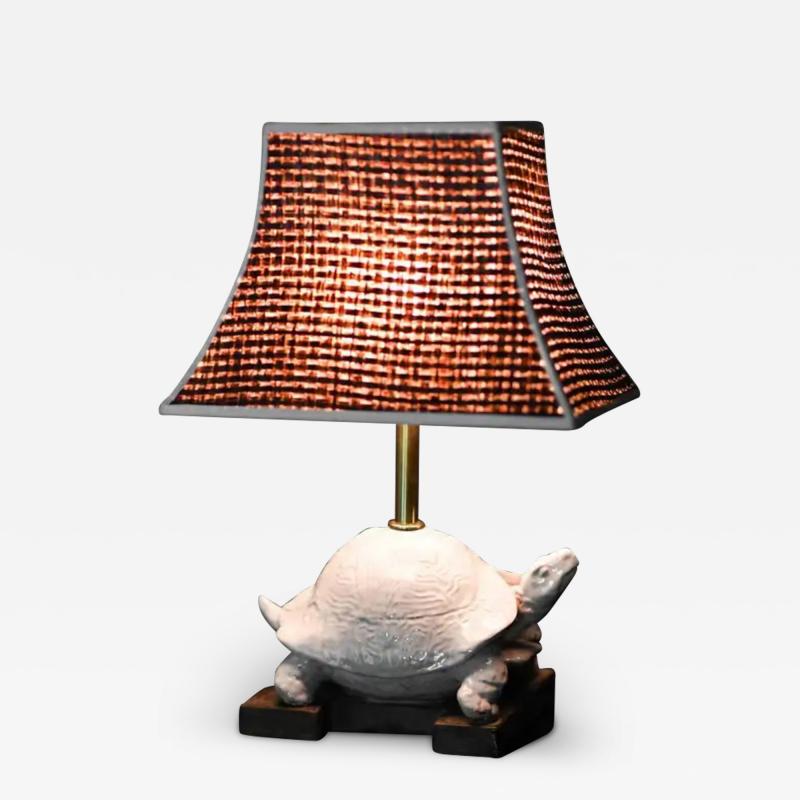 Ugo Zaccagnini Ceramic Turtle Table Lamp by Zaccagnini 1970s