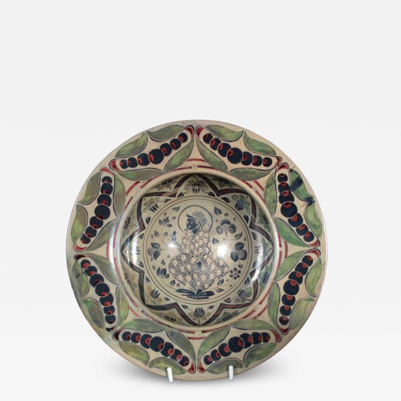 Ulisse Cantagalli Italian Buddha Bowl circa 1880 Signed Cantagalli