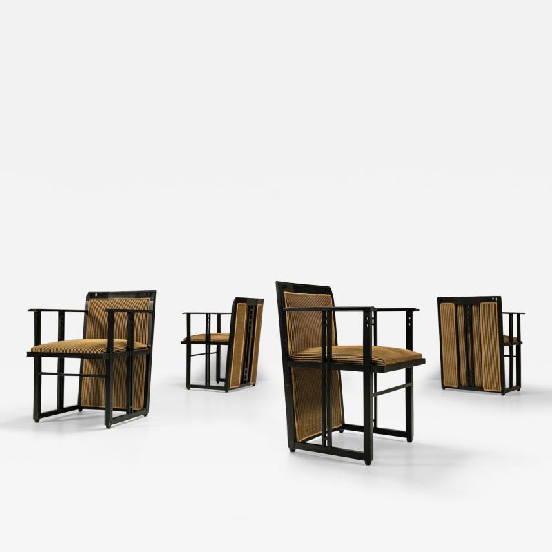 Umberto Asnago Set of Four Galaxy Dining Room Chairs by Umberto Asnago Italy 1980s