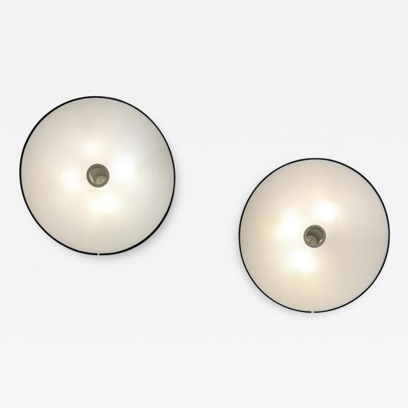 Umberto Riva Mid Century Pair of Ceiling or Wall Light by Umberto Riva for Francesconi 1969