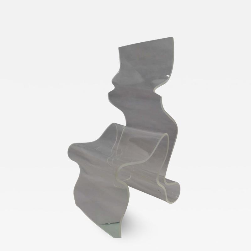 Unique Artist Made Lucite Visionaire Chair 1990