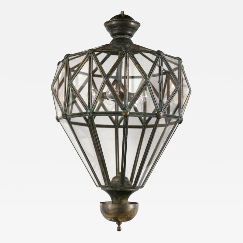 Unique Balloon Shaped Antiqued Brass Lantern