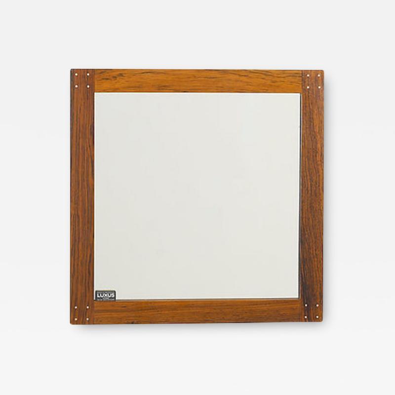 Uno Osten Kristiansson Round Mirror in Rosewood by Uno sten Kristiansson for Luxus