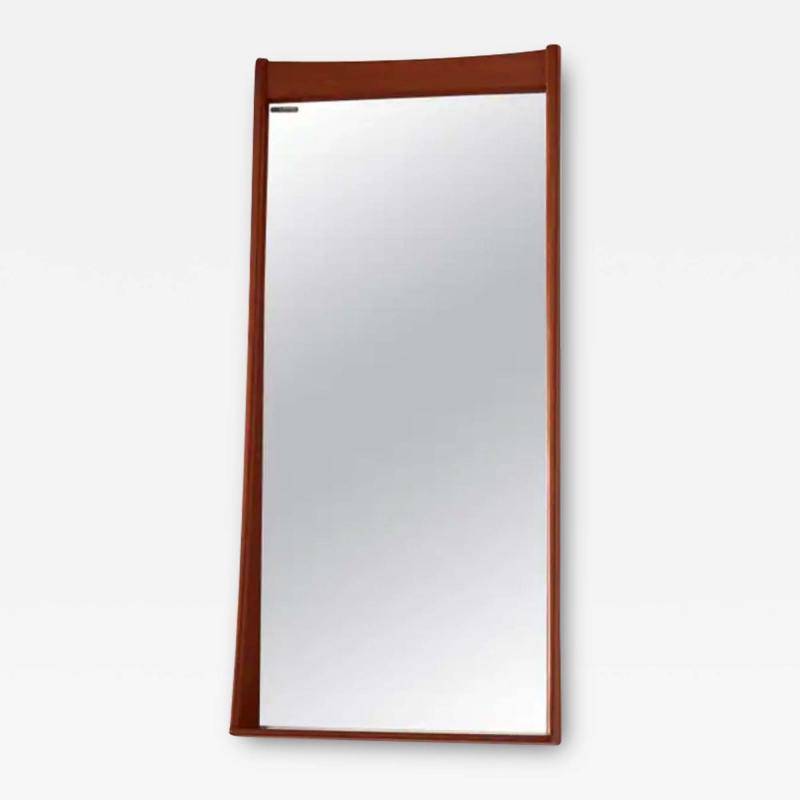 Uno Osten Kristiansson sten Kristiansson Teak Mirror with Shelf by Luxus Vittsj 1950s