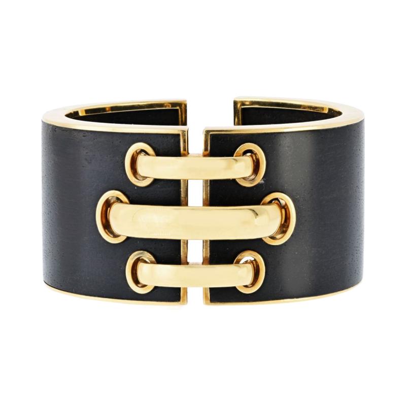 Unsigned Shoelace 18K Yellow Gold Bracelet