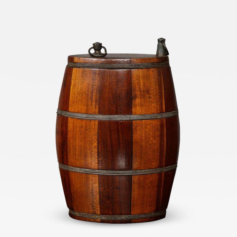 Unusual Barrel Form Flask