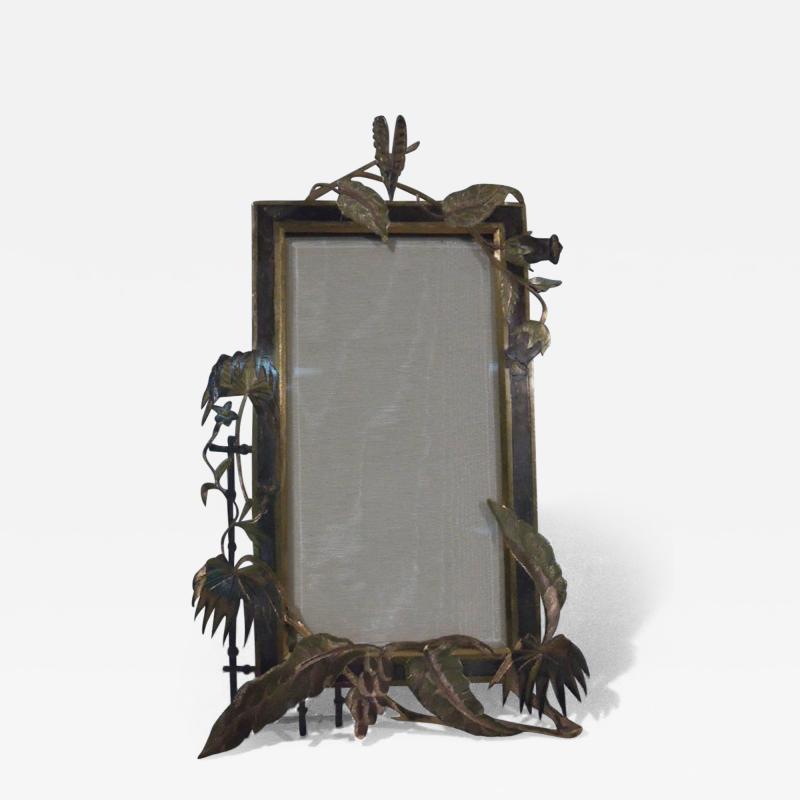 Unusual Bronze Frame with Exotic Fronds C 1910