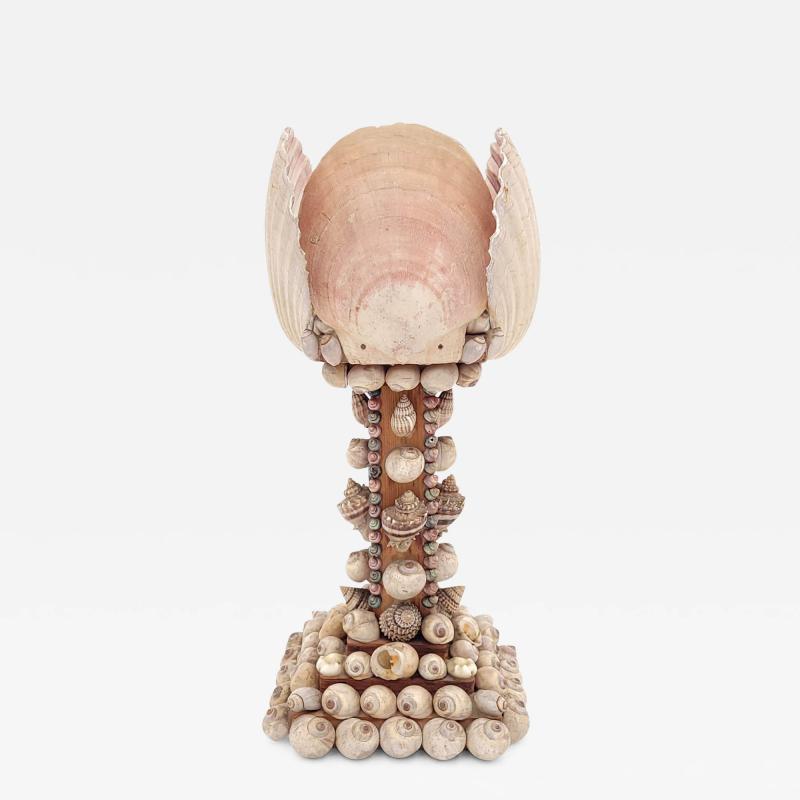 Unusual Shell Lamp circa 1950 Probably Hawaii