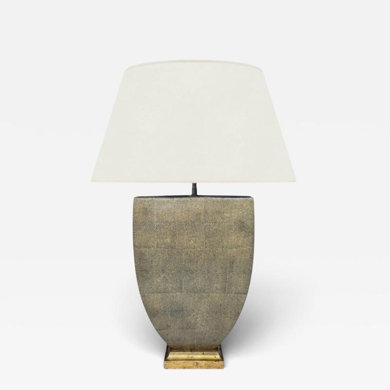 Urn Shaped Shagreen Table Lamp Italy circa 1950