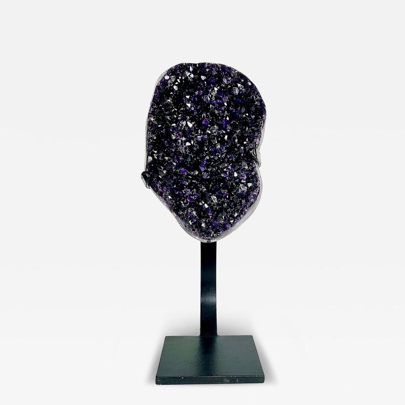 Uruguayan Amethyst Crystal Geode on Custom Stand Weighing 20 Pounds