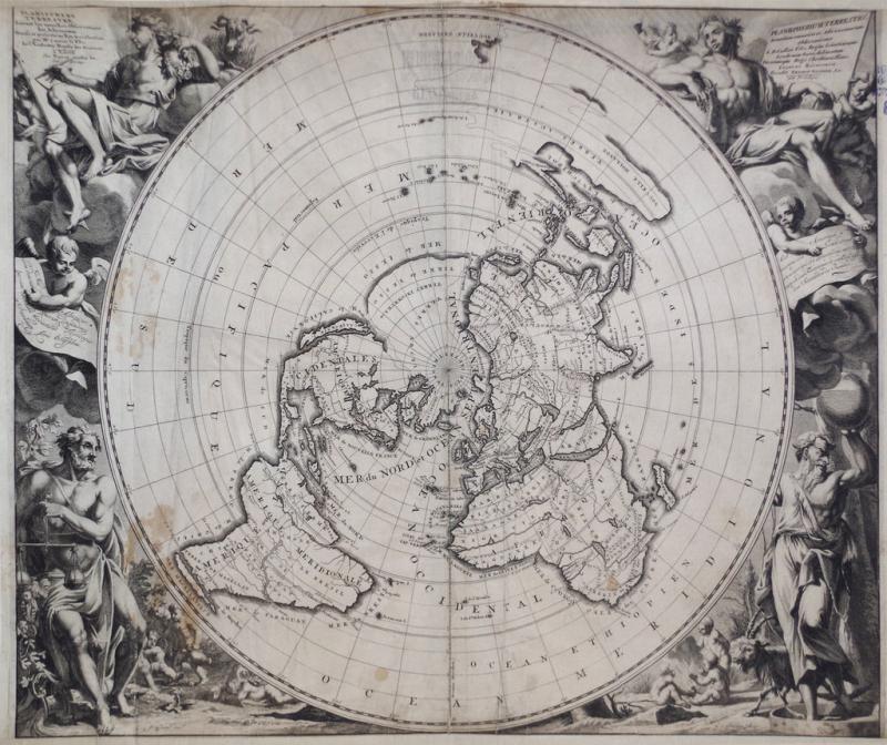 VANDER AA PIETER DUTCH 1659 1733 PLANISPHERE TERRESTRE 