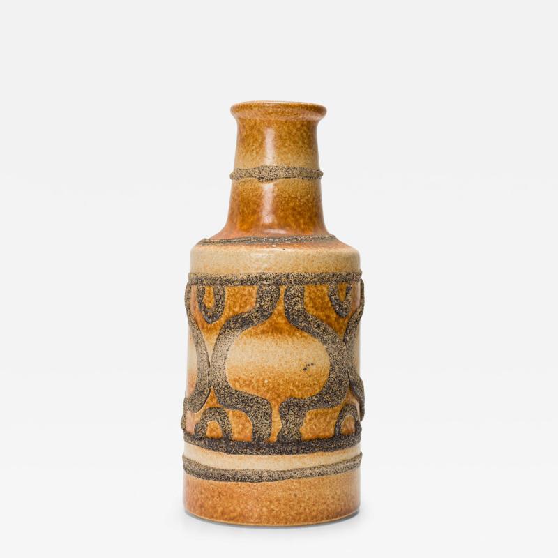 VEB Haldensleben Keramik East German Mid Century Earthtone Glazed Ceramic Vase