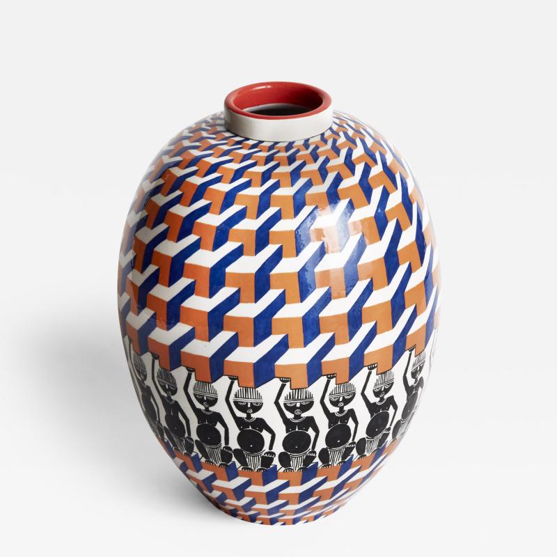 VICTOR FOTSO NYIE VASE PILASTRO