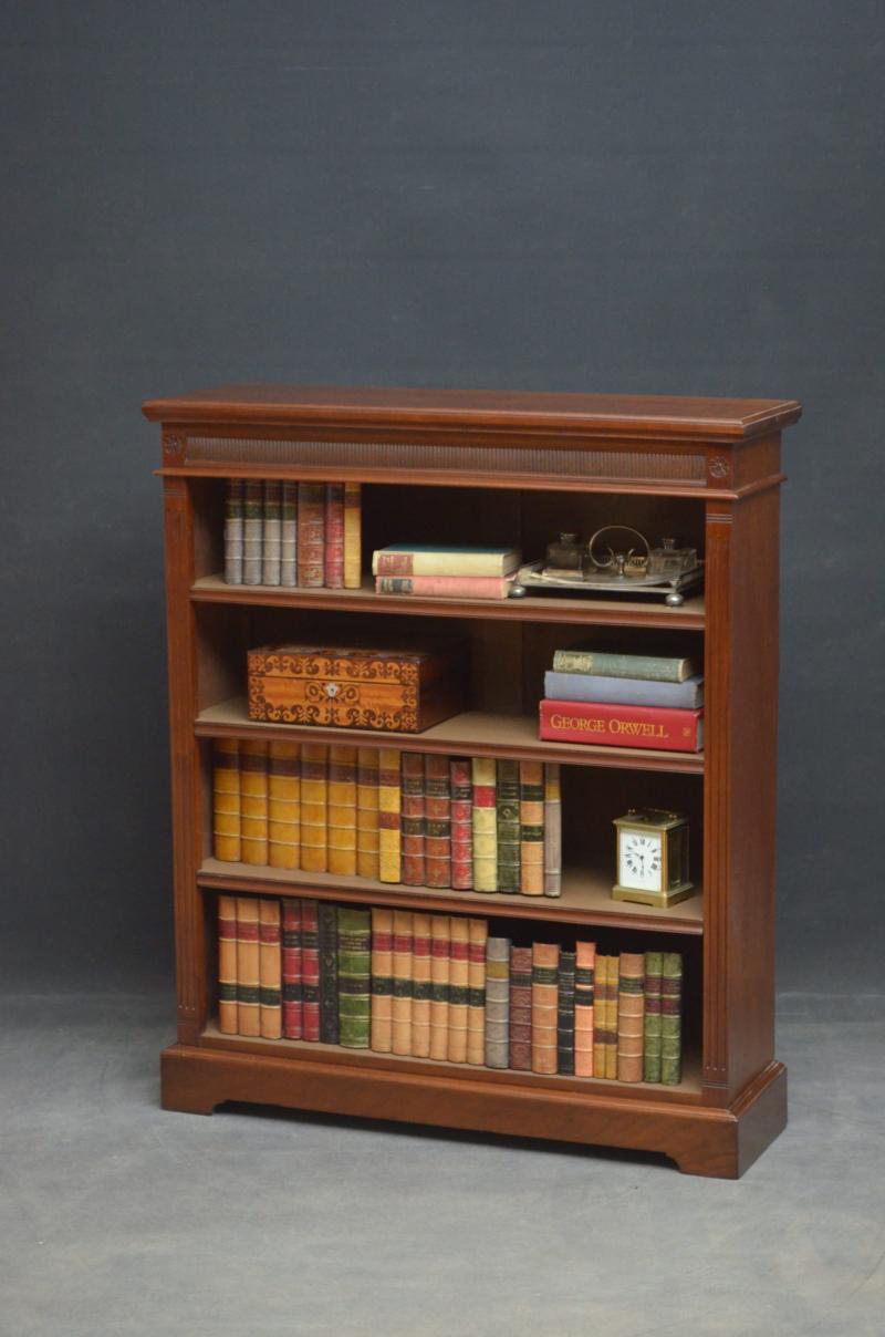 VICTORIAN WALNUT OPEN BOOKCASE