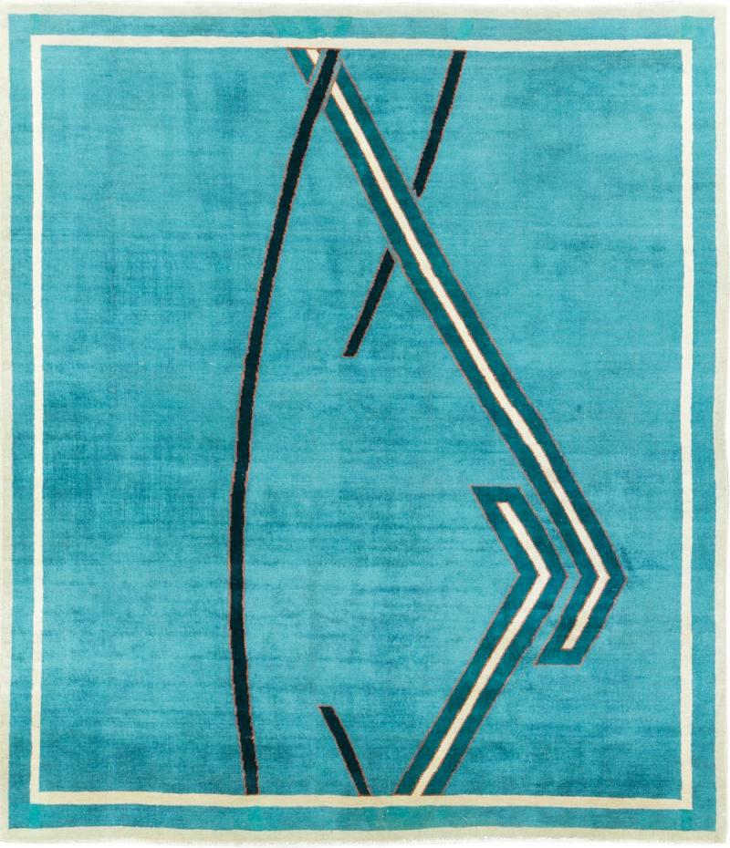 VINTAGE PERSIAN ART DECO RUG