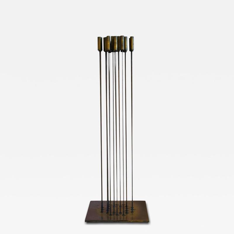 Val Bertoia Mid Century Modern Floor Sound Sculpture by Val Bertoia in Copper Brass