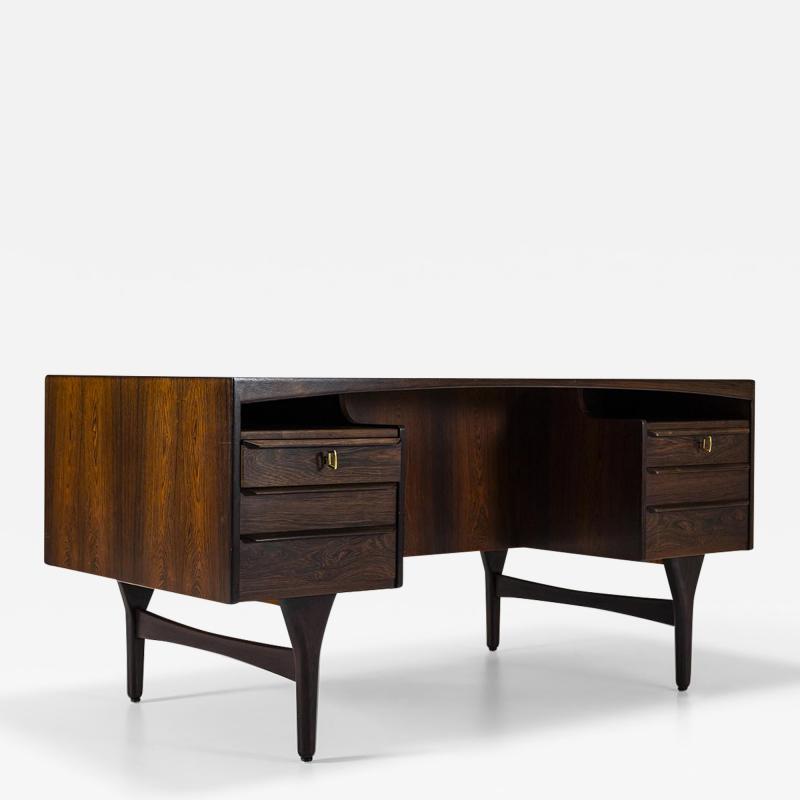 Vald Mortensen Desk in Rosewood by Vald Mortensen for Odense Denmark 1960s