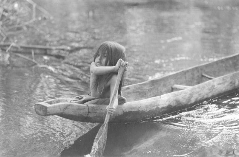 Valdir Cruz Young Ingarik Girl Canoeing