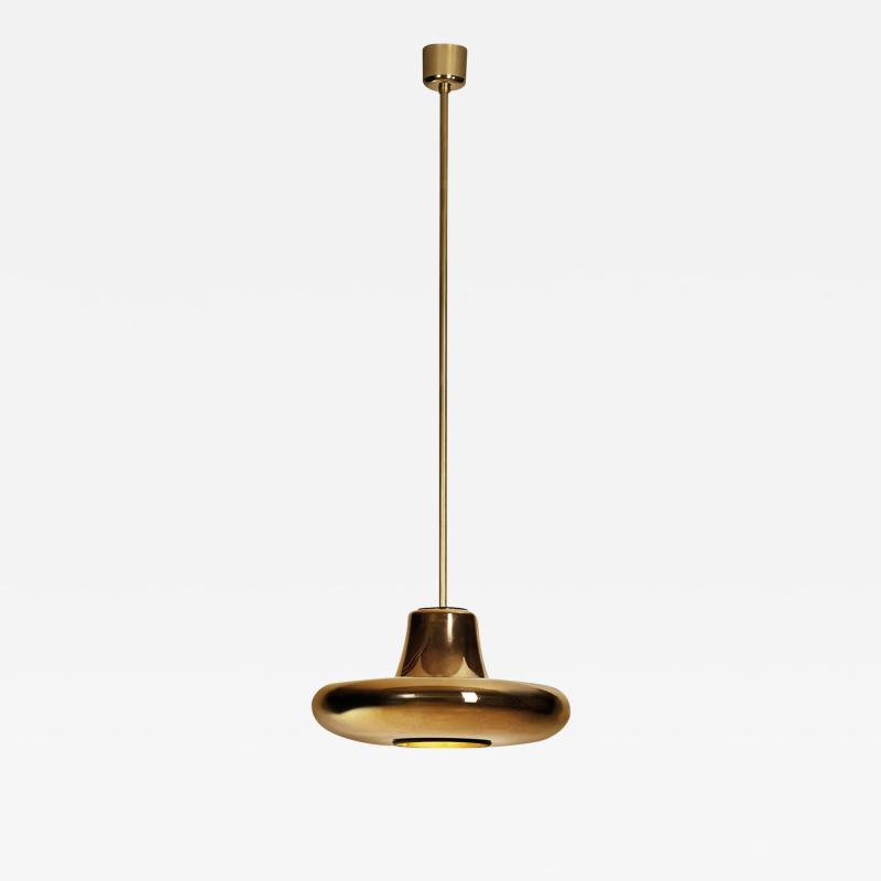Valto Kokko Valto Kokko Gold Plated Pendant Lamp for I Valo Finland 1970s
