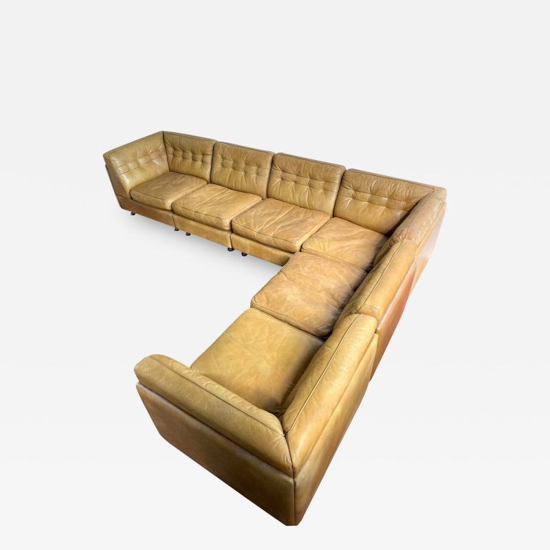 Vatne Mobler Vatne Mobler Vintage Leather Sectional Sofa
