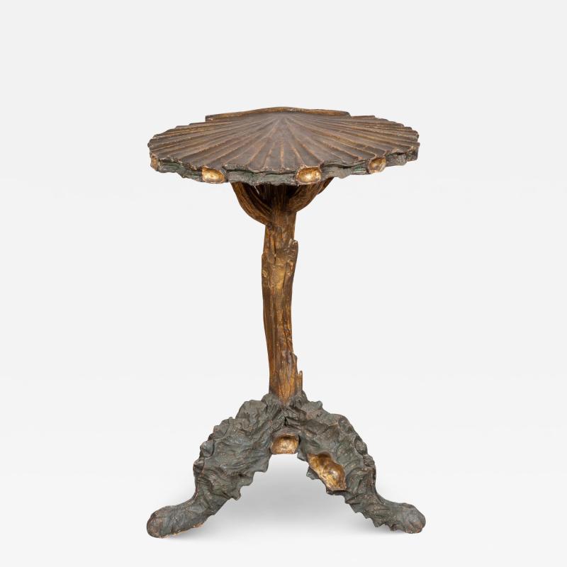 Venetian Gilded And Painted Grotto Table