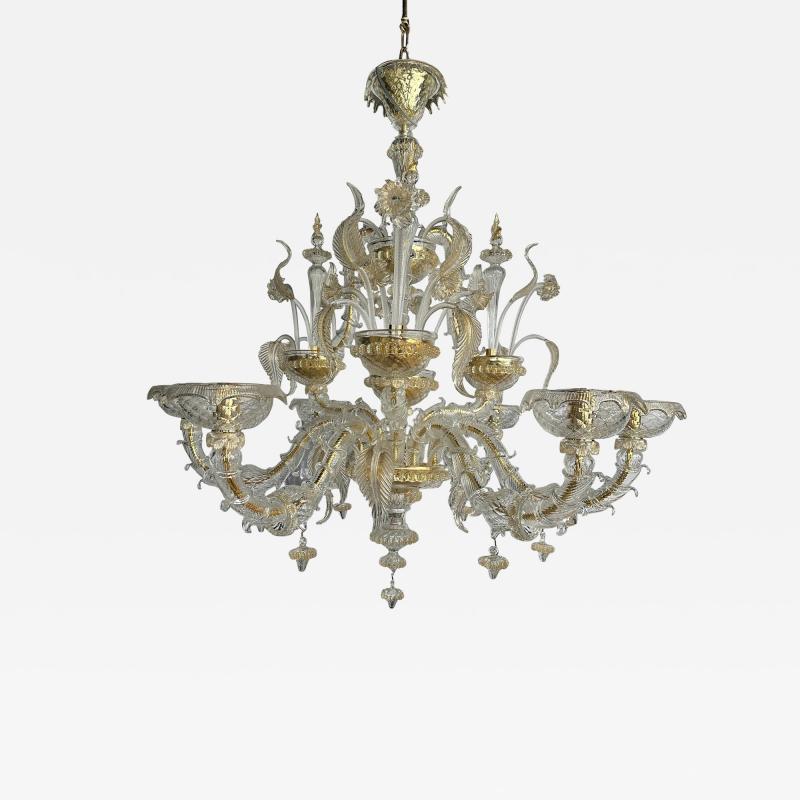 Venetian Gold Ca Rezzonico Murano Glass Chandelier