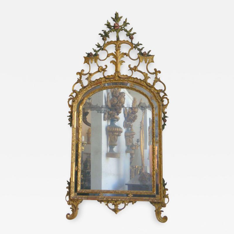 Venetian Painted and Giltwood Mirror