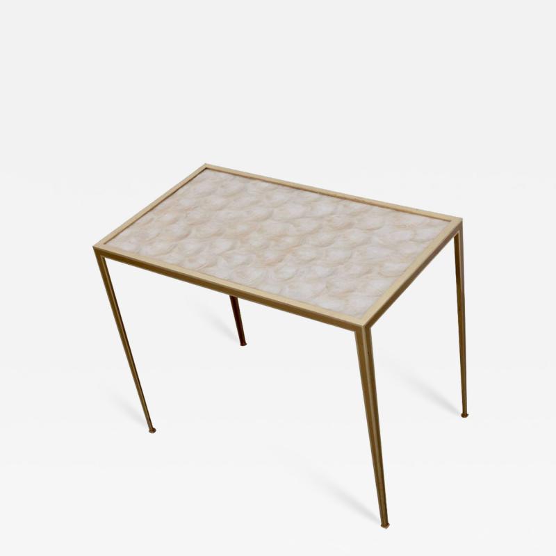 Vereinigte Werksta tten Brass and Mother of Pearl Side Table by Vereinigte Werkst tten M nchen