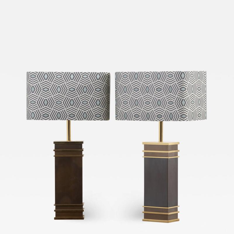 Vereinigte Werksta tten Pair of Monumental Mid Century Table Lamps by Vereinigte Werkst tten