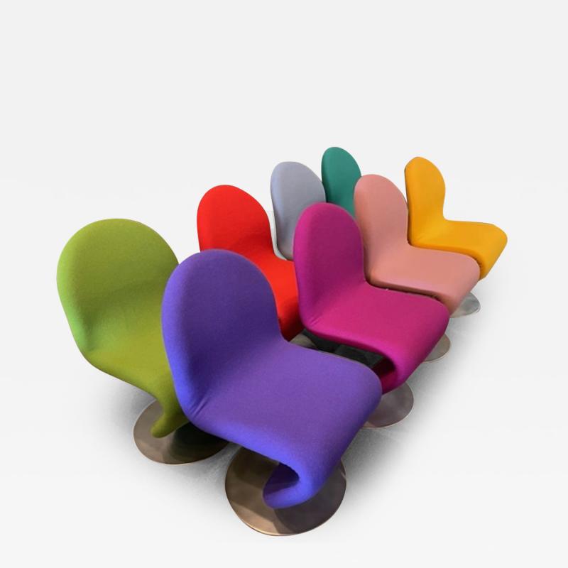 Verner Panton 8 VERNER PANTON SYSTEM 1 2 3 SWIVEL DINING CHAIRS