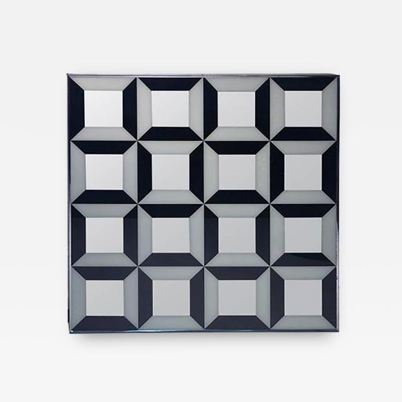 Verner Panton Dramatic Verner Panton Black and White Optical Mirror