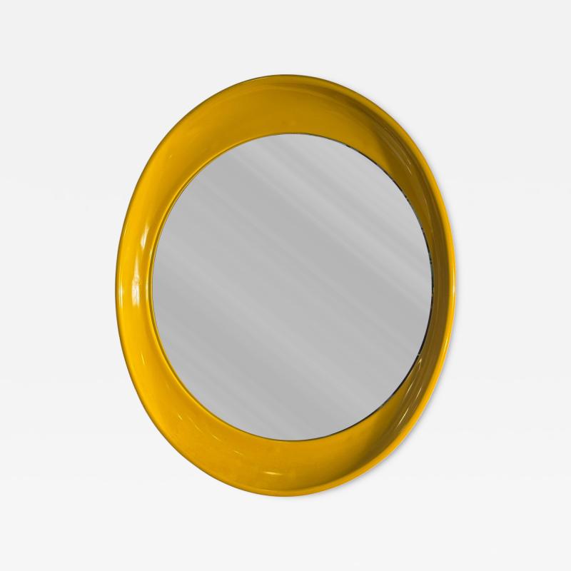 Verner Panton POP ART YELLOW MOD MIRROR IN THE STYLE OF VERNER PANTON