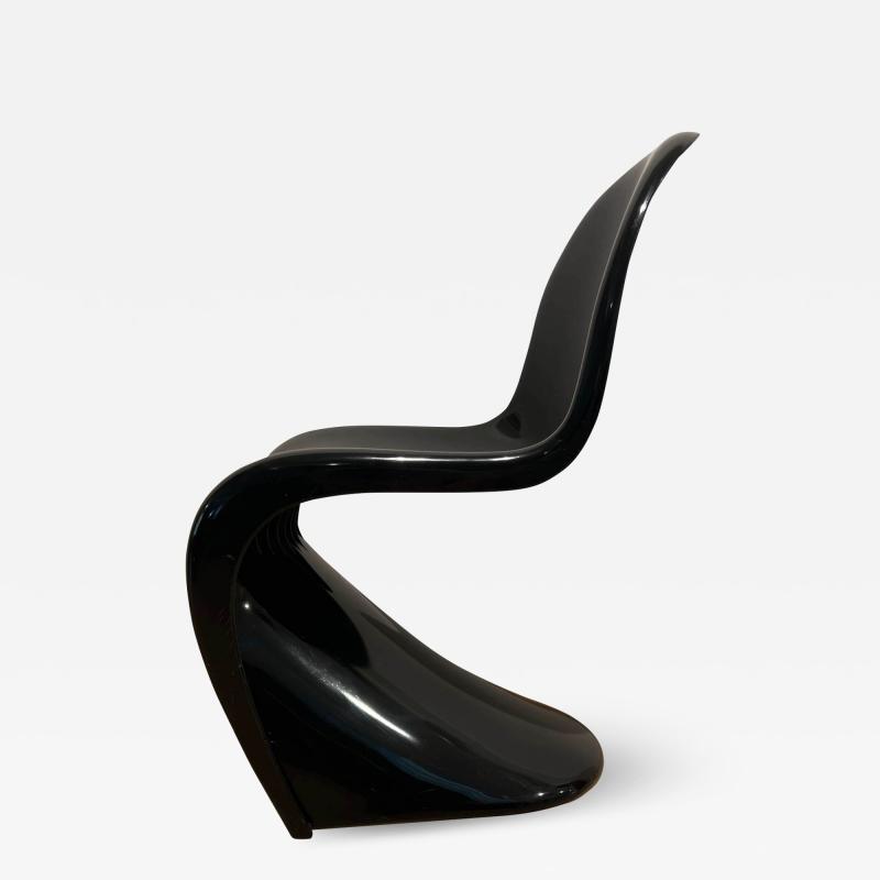 Verner Panton Panton Cantilever Chair in Black PU Germany 1971