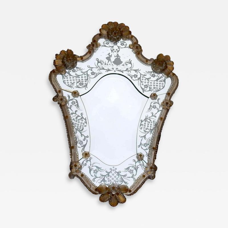 Veronese 1950 1970 Romantic Mirror Murano Mr et Mme